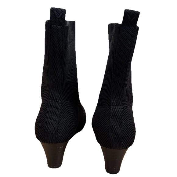 Vivaia Margot Wedge Booties Square Toe Water Repellant Black Size 42 US 10.5 - Picture 3 of 7
